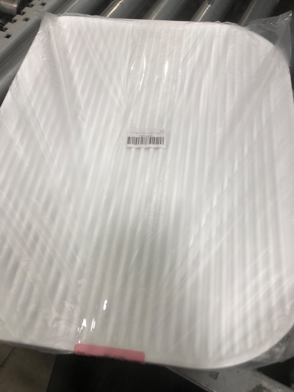 Photo 1 of (bagged) (used/fair) Looptime Cat Litter Mat Large,19.49"X15.35" Litter Box Mat,Waterproof Litter Trapping Mat,Easy to Clean,Urine-Proof,Non-Slip for Cat,Protects Floors,Washable(White)