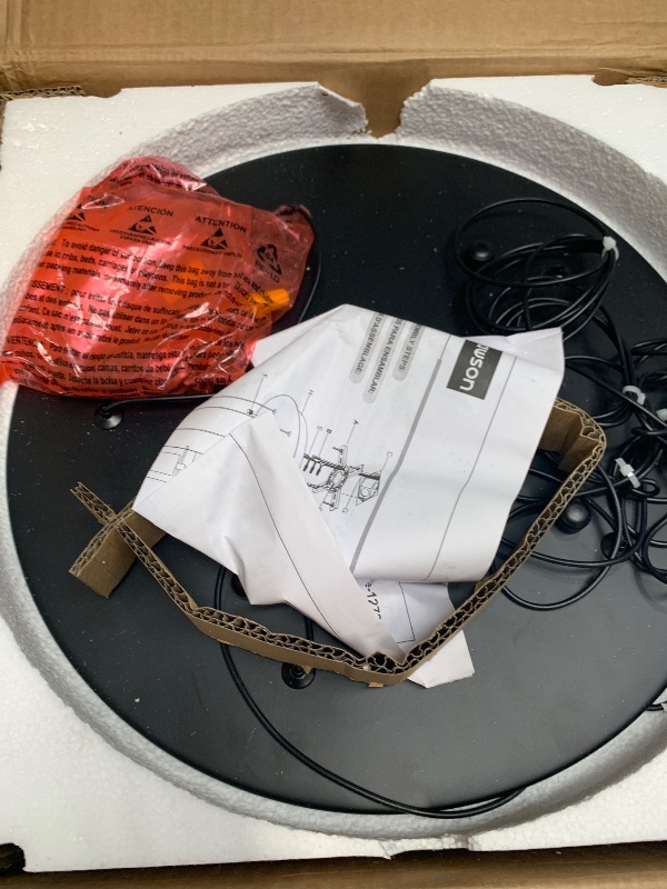 Photo 1 of (untested) (partial set) Tawson Alice 5-Light Chandelier Pendant Ceiling Light, Integrated Led and Bubble Glass, for Kitchen Island, Hallway, Entryway, Passway, Dining Room, Bedroom, Balcony Living Room (Black)