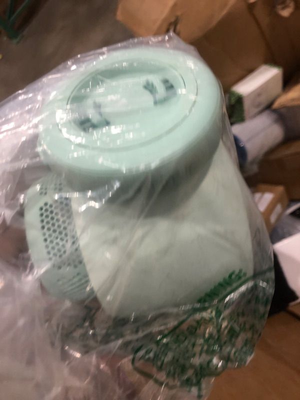 Photo 1 of **MISSING ADJUSTABLE FAN LEGS** JISULIFE Stroller Fan Baby Large, Safe Bladeless for Crib, Desk, Portable Battery Rechargeable Cooling Fan with Air Turbo Tech, LED Display, Night Light, Food-Grade Gift for Mom/Dad/Friend - Green