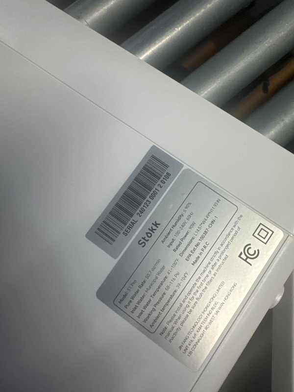 Photo 1 of (incomplete item) (PARTIAL SET) (UNTESTED) Stokk 8 Stage Reverse Osmosis Water Filter, 600 GPD Tankless Reverse Osmosis System, Under Sink RO