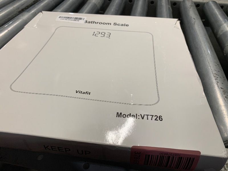 Photo 1 of ***Nonfunctional***FOR PARTS ONLY***
Vitafit Digital Bathroom Scale for Body Weight, Weighing Professional Since 2001, Clear LED Display and Step-On, 3*AAA Batteries Included, 400lb/182kg, Spray Silver Black