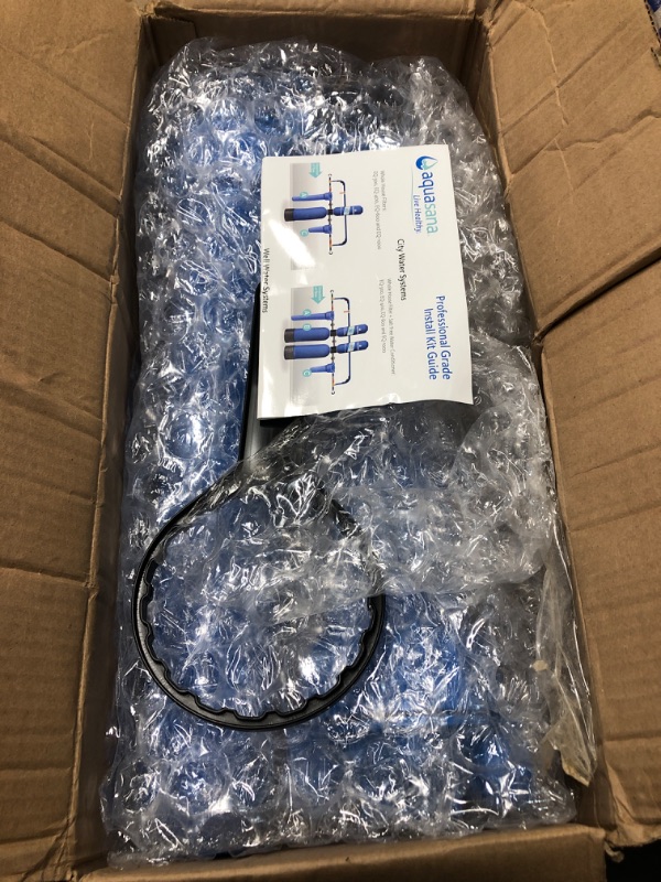 Photo 1 of (PARTIAL SET) (BOX 1 OF 2) Aquasana Whole House Water Filter System | 1,000,000 Gallons | Carbon & KDF Media | Reduces 97% Chlorine & Sediment | Includes Pre- and Post-Filters | Rhino EQ-1000