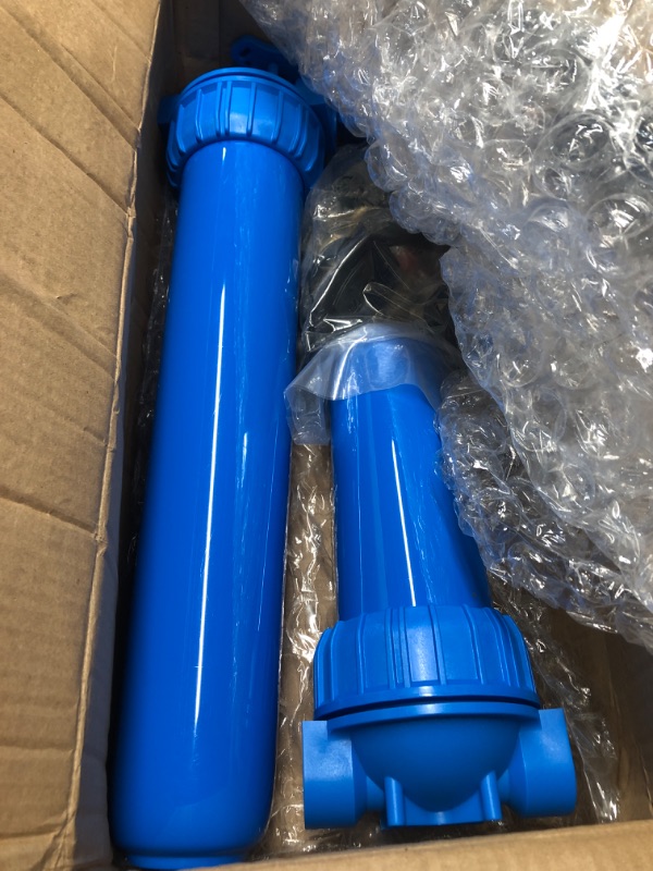 Photo 1 of (PARTIAL SET) (BOX 1 OF 2) Aquasana Whole House Water Filter System | 1,000,000 Gallons | Carbon & KDF Media | Reduces 97% Chlorine & Sediment | Includes Pre- and Post-Filters | Rhino EQ-1000