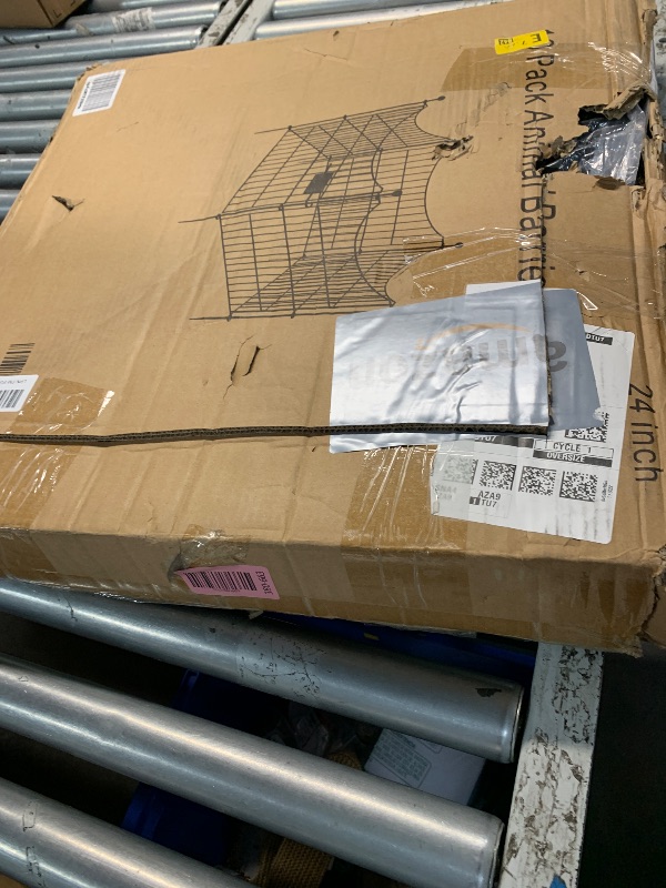 Photo 1 of 10 Panels Decorative Garden Fence with Gate, 24 in(H) X 20 ft(L) No Dig Dog Fence Animal Barrier Outdoor for Yard, Rustproof Metal Garden Edging and Borders, Temporary Fencing Stakes