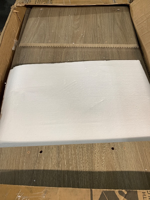 Photo 1 of (used)(damaged) Henn&Hart 48" Wide Rectangular Coffee Table in Weathered Gray, for Home, Living Room, Bedroom, Entertainment Room, Office