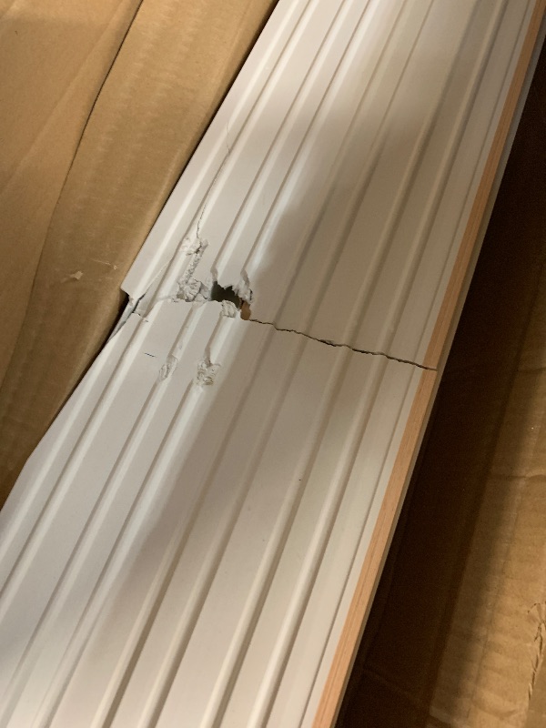 Photo 1 of (used)(damaged)(see images) DEKKOR 8-Pack 96 x 6 in. WPC Acoustic Slat Wall Panels, Decorative Modern Décor Slat Panels for TV Background, Study Room, Office Spaces (Oak)