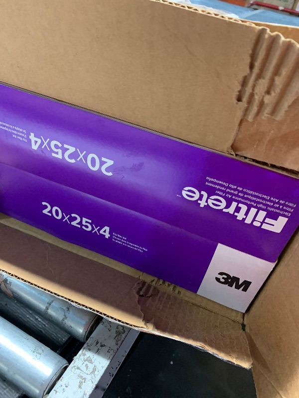 Photo 1 of (USED/FAIR) Filtrete 20x25x4 AC Furnace Air Filter, MPR 1550, MERV 12, Fits Lennox & Honeywell, Allergen, Electrostatic Air Cleaning Filter, 2-Pack (actual size 19.88 x 24.63 x 4.31)