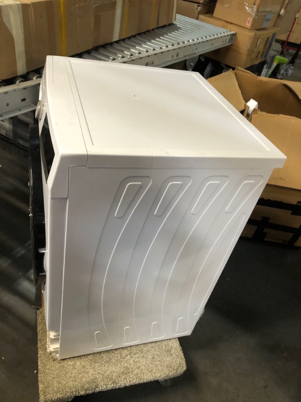 Photo 1 of ***MAJOR DAMAGE - PLASTIC PANEL BROKEN OFF - MISSING ACCESSORIES - UNABLE TO TEST - SEE PICTURES***
Kenmore 4.0 cu. ft. Ventless Compact Front Load Electric Dryer-with Guard to Reduce Wrinkles & Static-Sanitize and Smart Sensor Drying-LED-Energy Star Cert