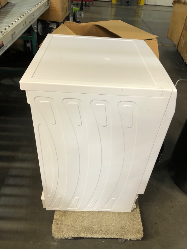 Photo 1 of ***MAJOR DAMAGE - PLASTIC PANEL BROKEN OFF - MISSING ACCESSORIES - UNABLE TO TEST - SEE PICTURES***
Kenmore 4.0 cu. ft. Ventless Compact Front Load Electric Dryer-with Guard to Reduce Wrinkles & Static-Sanitize and Smart Sensor Drying-LED-Energy Star Cert