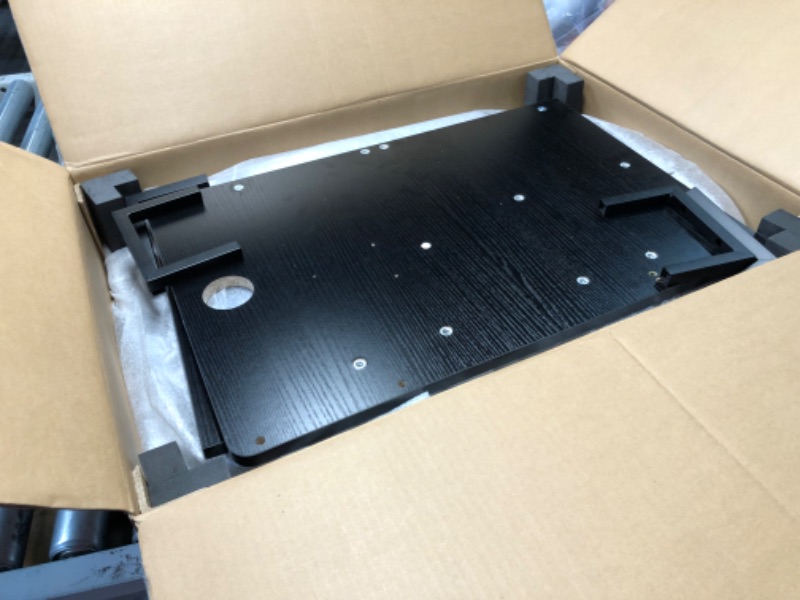 Photo 1 of ***DAMAGED - SCREWS STRIPPED***
JOISCOPE 48'' Height Adjustable Electric Standing Desk with Display Riser, Drawers, Power Outlet (3AC, USB, Type-C) & Memory Height, Gaming Study Drafting Sit Stand Desk for Home Office Bedroom, Black