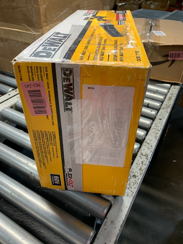 Photo 1 of (used)(see all images) DEWALT 60V MAX* FLEXVOLT Leaf Blower, Cordless, Handheld, 125-MPH, 600-CFM, Tool Only (DCBL772B)