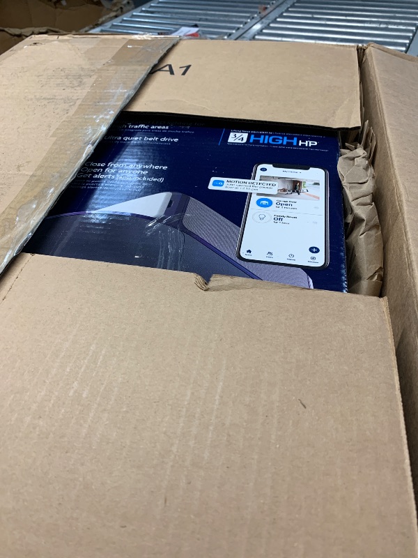 Photo 1 of (FOR PARTS) Chamberlain B4643T Smart Built in Camera-myQ Smartphone Controlled-Ultra Quiet, Strong Belt Drive, Blue Garage Door Opener