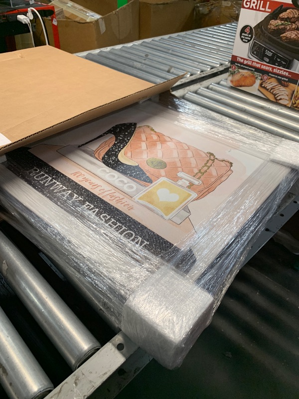 Photo 1 of The Oliver Gal Artist Co. Fashion and Glam Wall Art Canvas Prints Accessories and Books Black Glitter Home Décor, 30" x 30", Stretched