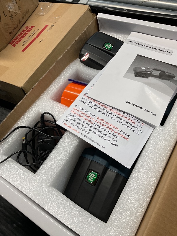 Photo 1 of **************USED*****************
HIGHTOP Electric Strapping Machine JDC1316 for 1/2-5/8 Inch PP PET Strap Automatic Strapping Tool 2X4000mAh Battery Handheld Banding Tools for Plastic Packaging Strapping Tensioner Baler for Pallet