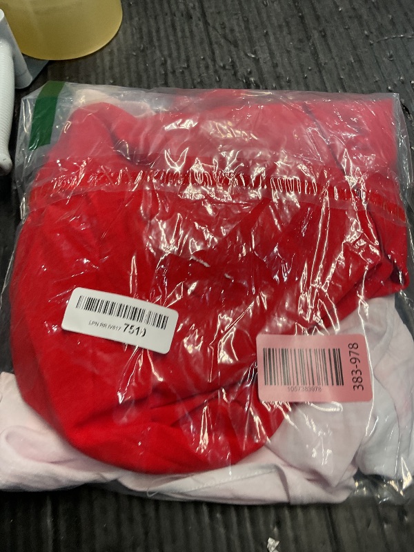 Photo 1 of (SMALL) (BAGGED) (USED/FAIR) ROYLAMP Women's Summer 2 Piece Outfits Round Neck Crop Basic White Top Cropped Red Wide Leg Pants Set Jumpsuits XS