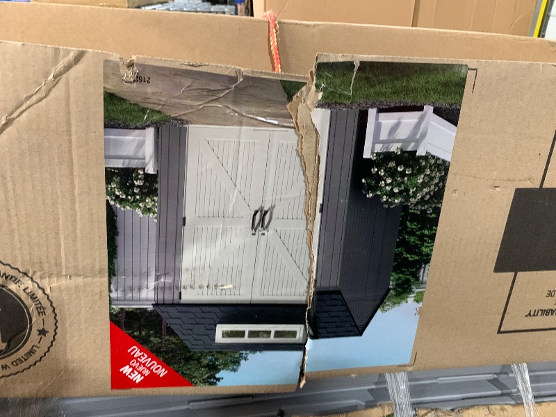 Photo 1 of *****PICK UP TRUCK ONLY*******Rubbermaid Resin Outdoor Storage Shed With Floor (7 x 7 Ft) Weather Resistant Gray Organization for Home/Backyard/Garden Tools/Lawn Mower/Bike Storage/Pool Supplies
