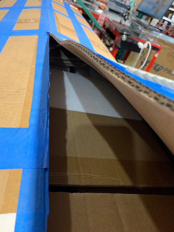 Photo 1 of ***DAMAGED - TABLETOP WOOD CRACKED - SEE PICTURES***
VASAGLE Electric Standing Desk with Drawers, 55.1 x 23.6 Inches, Sit Stand Desk with Power Outlet and LED Lights, Adjustable Height, Storage Shelf, 3 Memory Buttons, for Home Office, Straw Yellow