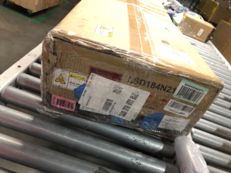 Photo 1 of ***DAMAGED - TABLETOP WOOD CRACKED - SEE PICTURES***
VASAGLE Electric Standing Desk with Drawers, 55.1 x 23.6 Inches, Sit Stand Desk with Power Outlet and LED Lights, Adjustable Height, Storage Shelf, 3 Memory Buttons, for Home Office, Straw Yellow