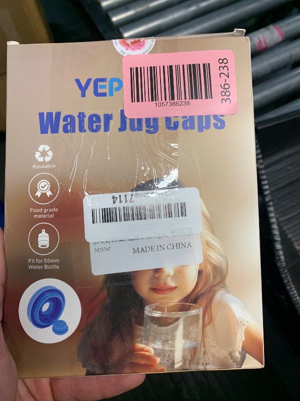 Photo 1 of (2 PACK) YEPfomi Reusable 5 Gallon Water Jug Caps, Food Grade Silicone Material 2/3/5 Gallon Water Bottle Caps Jug Lid for Water Dispenser Water Pump (2)