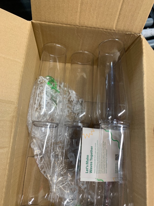 Photo 1 of ***MISSING 4***TOSSWARE POP 9oz Flute, Premium Quality, Recyclable, Unbreakable & Crystal Clear Plastic Champagne Glasses,Flute , 12 Count (Pack of 1)