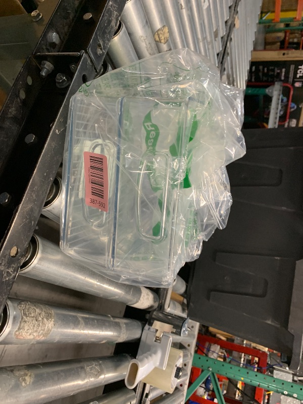 Photo 1 of iDesign Stackable Plastic Pantry Bins with Handles - Storage Bins for Organizing Kitchen - Set of 2 - Clear