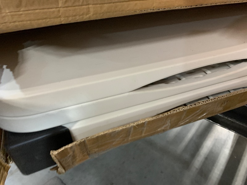 Photo 1 of ***DAMAGED - TABLETOP GOUGED - SEE PICTURES***
JALANCY Set of 2 Folding Tables with Carrying Handle Lightweight Rectangular Portable Plastic Camping Table Steel Legs for Party, Dining, Wedding, Events, Picnic Indoor, Outdoor (6FT, White)