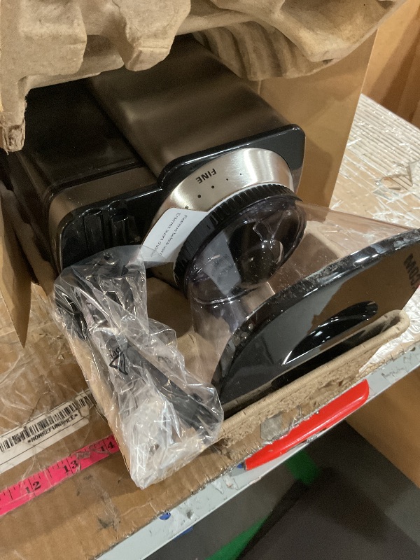 Photo 1 of **********LOWER CANISTER IS CRACKED***********
CUISINART Coffee Grinder, Electric Burr One-Touch Automatic Grinder with18-Position Grind Selector, Stainless Steel, DBM-8P1