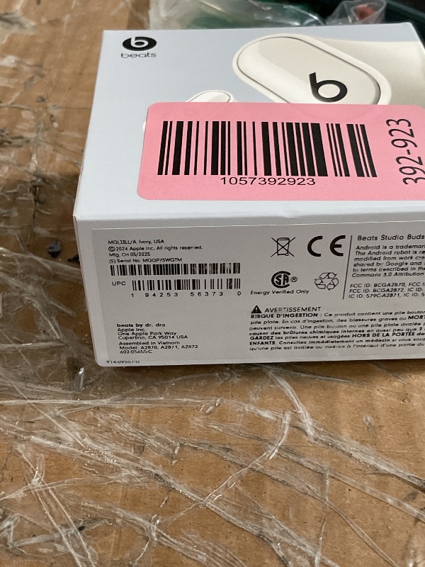 Photo 1 of * factory sealed *
Beats Studio Buds + | True Wireless Noise Cancelling Earbuds, Enhanced Apple & Android Compatibility, Built-in Microphone, Sweat Resistant Bluetooth Headphones, Spatial Audio - Ivory