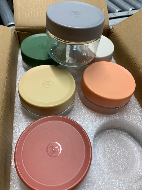 Photo 1 of (see all images) 6 Pack 8 Oz Clear Plastic Jars Refillable Kitchen Storage Containers 