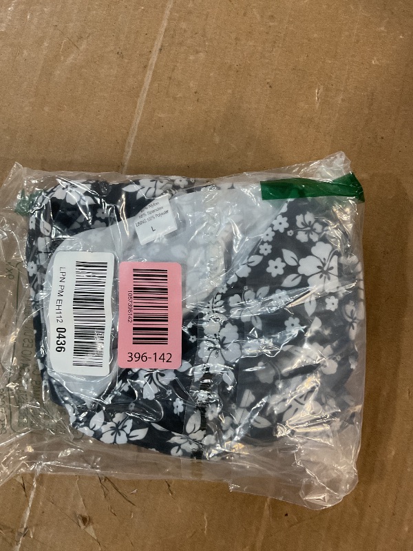 Photo 1 of (LARGE) (USED/FAIR) (BAGGED) Pudolla Womens Swim Shorts High Waisted Bathing Bottom Shorts Tummy Control Board Swimsuit with Pockets(Navy Flower Large)