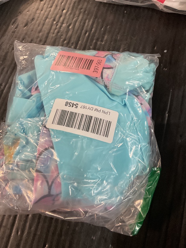 Photo 1 of (bagged) BAOHULU Girls Swimsuit Two Piece Tankini UPF 50+ UV Protective Rash Guard Set 3-12 Years S347_ScaleBlue_12A