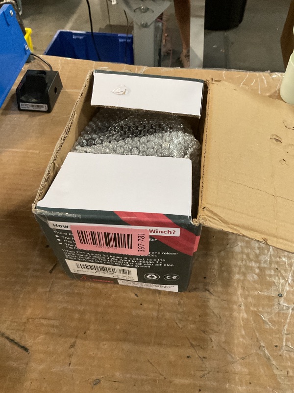 Photo 1 of (PARTIAL) (UNTESTED) TYT 600LB Boat Trailer Winch with Black Polyester Strap, Anti-Slip Handle Crank Gear Hand Winch, Portable Two-Way Ratchet Forward & Backward Manual Rope Winch for ATV UTV Jet Ski Trailer Small Winch