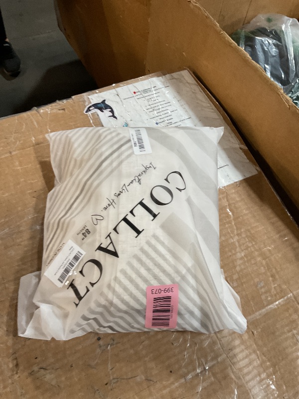 Photo 1 of (BAGGED) (USED/FAIR) COLLACT Linen Beige Curtains 84 Inch Length for Living Room, Farmhouse Light Filtering Curtains for Bedroom, Semi Sheer Privacy Drapes, Rod Pocket Back Tab Window Treatments Crude 2 Panels, W50 x L84