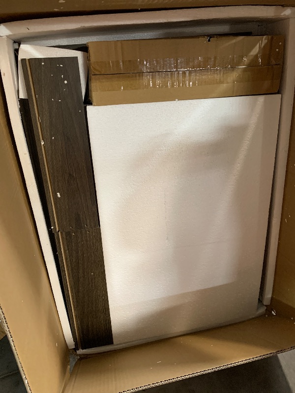 Photo 1 of (used item)(see all images) Bathroom Vanity Set Two Drawers Storage Cabinet with Ceramic Vessel Sink and Mirror Combo 
