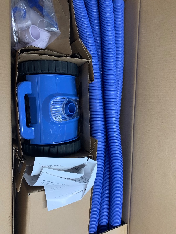 Photo 1 of (2025 Upgrade) VINGLI Automatic Suction-Side Pool Vacuum Cleaner, Powerful Wall-Climbing Sweeper for Inground Pools, Includes 39.6ft Tangle-Free Hose (Blue&Gray)
