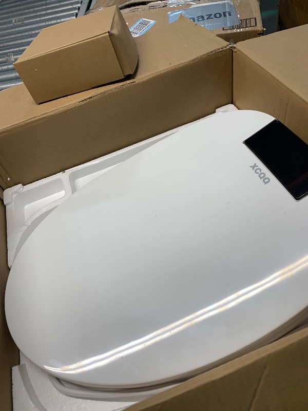 Photo 1 of (see all images) XCQQ Electric Bidet Toilet Seat Elongated, Heated Toilet Seat, Instant Warm Water, Warm Air Dryer, Rear Feminine and Oscillating Washing