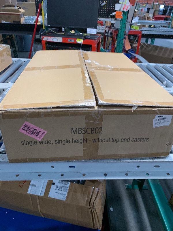 Photo 1 of (PARTIAL SET) (UNTESTED) FSE 373-MBSCB06 Modular Classroom Bookshelf - Narrow Stacked Modules with Casters and Tabletop