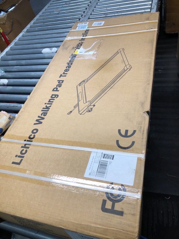 Photo 1 of ***FACTORY SEALED***Lichico Walking Pad Treadmill with Incline, Quiet 2.5HP Brushless Motorized Under Desk Treadmill for Home and Office, Compact Portable Walking pad with Remote & App Control for Walking and Jogging