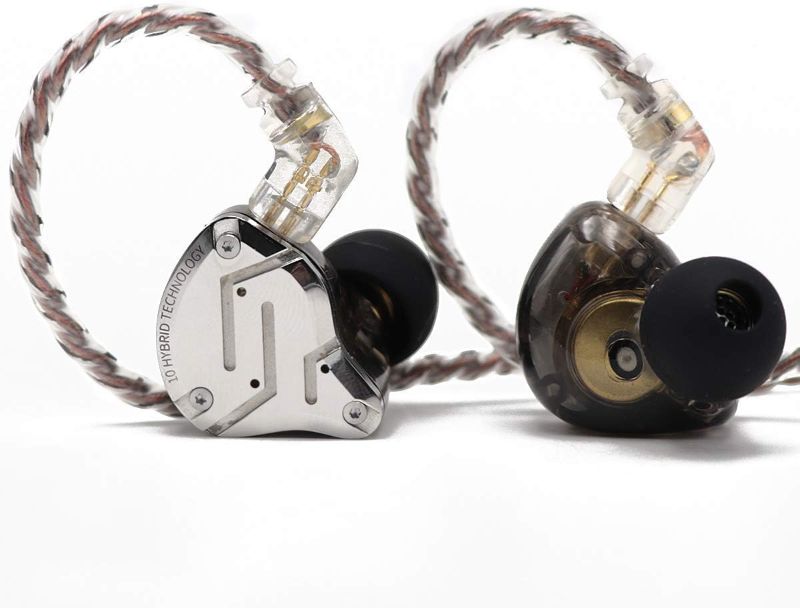 Photo 1 of (USED/FAIR) Linsoul KZ ZS10 Pro, 4BA+1DD 5 Driver in Ear Monitor, HiFi Wired Earbuds, Gaming Earbuds, Hybrid IEM Earphones with Stainless Steel Faceplate, Detachable Cable for Musician(Without Mic, Black)
