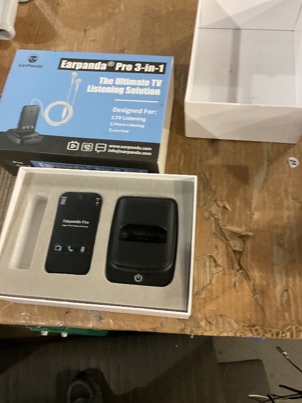Photo 1 of (missing earbuds) Earpanda Pro TV Headphones Wireless for Seniors - Wireless Headphones for TV Watching & Phone Calls with 100ft Range