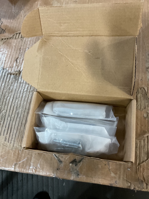 Photo 1 of (4 TOAL) (USED/FAIR) Amerdeco 10 Pack Brushed Satin Nickel Cabinet Pulls 3 Inch(76MM) Hole Centers Kitchen Cabinet Handles Hardware Kitchen Handles for Cabinets Cupboard Handles Drawer Pulls ZH0032…