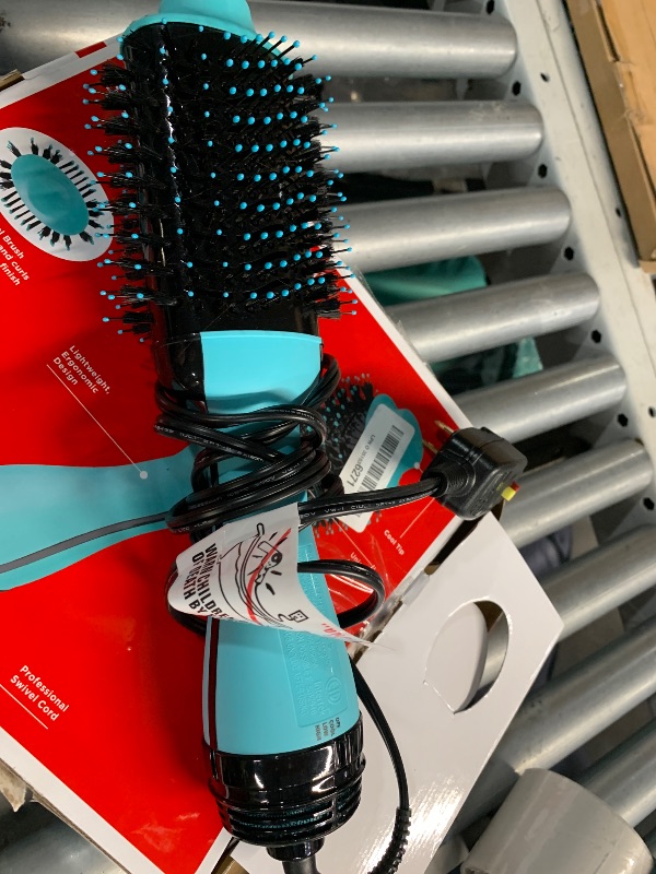 Photo 1 of ***(HEAVILY USED/ MINOR DAMAGE)***REVLON One-Step Volumizer Original 1.0 Hair Dryer and Hot Air Brush, Mint