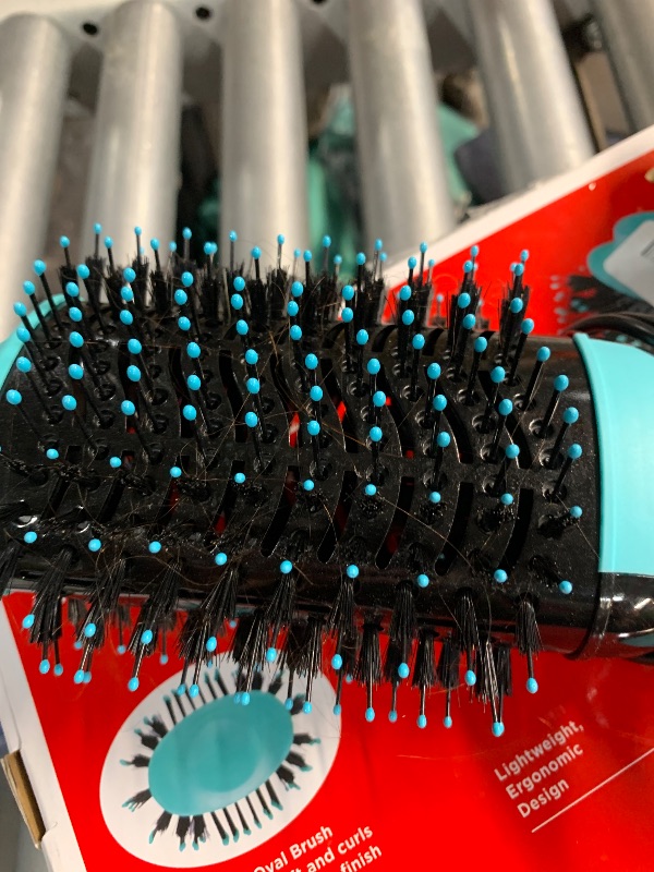Photo 1 of ***(HEAVILY USED/ MINOR DAMAGE)***REVLON One-Step Volumizer Original 1.0 Hair Dryer and Hot Air Brush, Mint