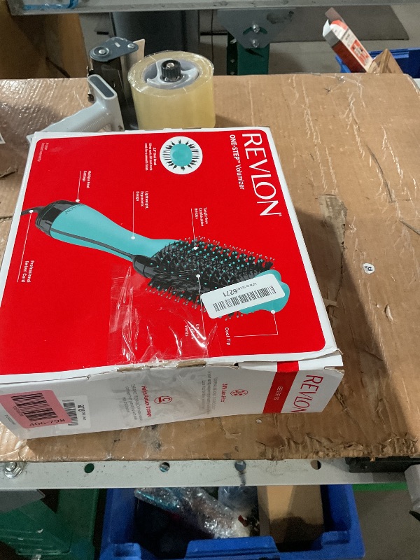 Photo 1 of ***(HEAVILY USED/ MINOR DAMAGE)***REVLON One-Step Volumizer Original 1.0 Hair Dryer and Hot Air Brush, Mint