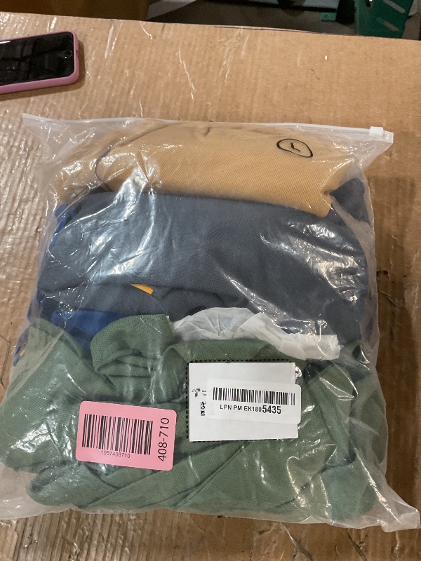 Photo 1 of (MISSING ONE) ZITY 5 Pack Mens Polo Shirt Short Sleeve Sports Golf Tennis T-Shirt Moisture-Wicking Summer Shirts size large