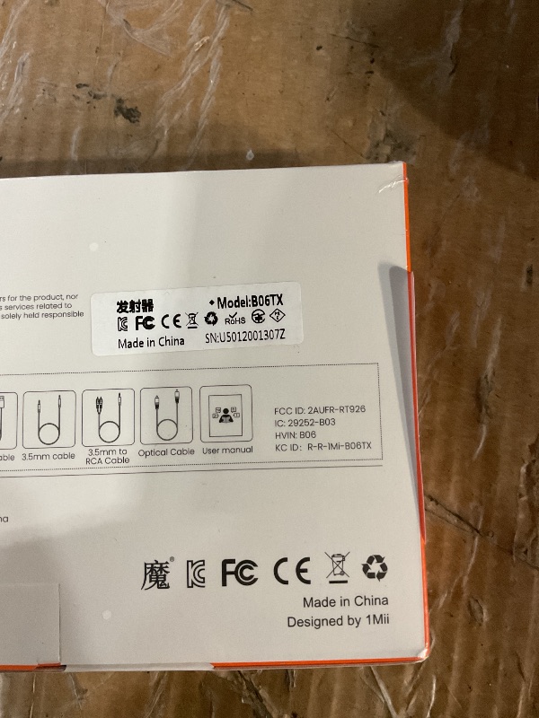 Photo 1 of * factory sealed*
1Mii B06TX Bluetooth 5.2 Transmitter for TV to Wireless Headphone/Speaker, Bluetooth Adapter for TV w/Volume Control, AUX/RCA/Optical/Coaxial Audio Inputs, Plug n Play, aptX Low Latency & HD