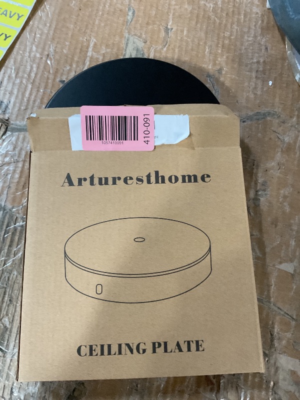 Photo 1 of * only comes with the plate*
Arturesthome 7" Modern Rewind Ceiling Canopy Kit,Black Single Hole Ceiling Plate for Pendant Lights or Chandelier Fixture