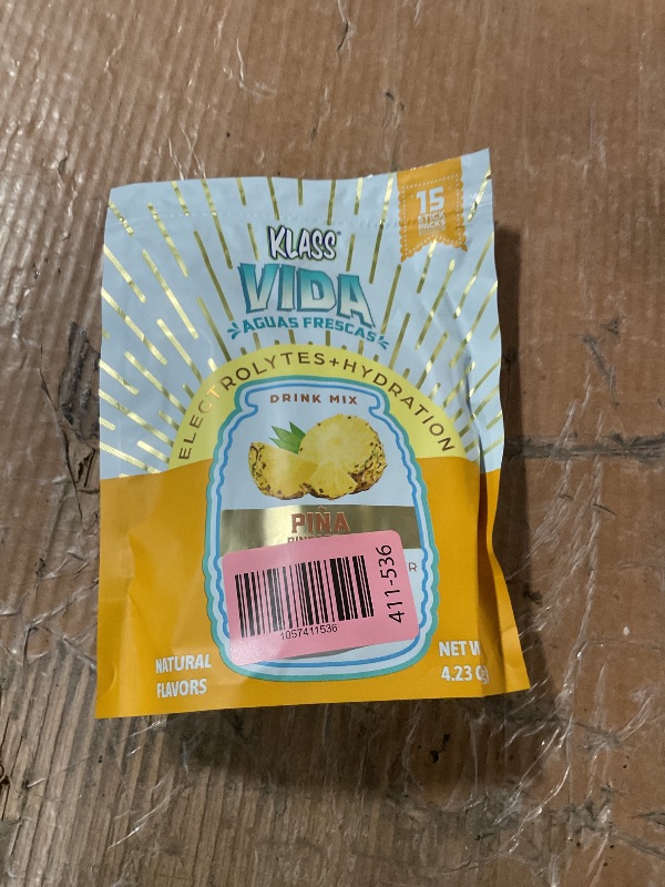 Photo 1 of * expire 3/2026 *
KLASS VIDA Electrolyte Drink Mix – Pineapple Agua Fresca Flavor | Sugar-Free Hydration Powder with Coconut Water & Minerals | 15 Single-Serve Stick Packs, Low Calorie, Natural Flavor