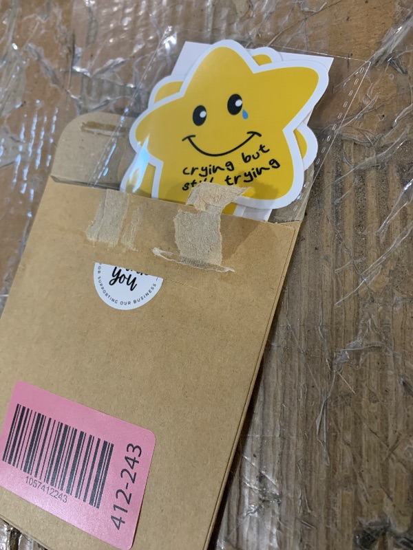 Photo 1 of (3PCs) Crying But Still Trying Motivation Sticker, Inspirational Star Stickers for Adults Teen Kids, Positive Waterproof Vinyl Stickers for Water Bottle Laptop Phone Case Kindle Scrapbook (3 Inches)