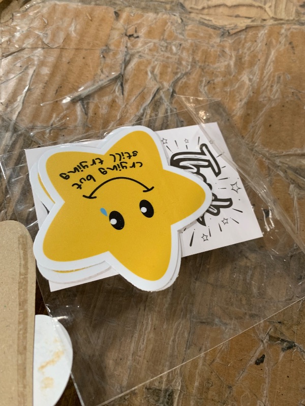 Photo 1 of (3PCs) Crying But Still Trying Motivation Sticker, Inspirational Star Stickers for Adults Teen Kids, Positive Waterproof Vinyl Stickers for Water Bottle Laptop Phone Case Kindle Scrapbook (3 Inches)